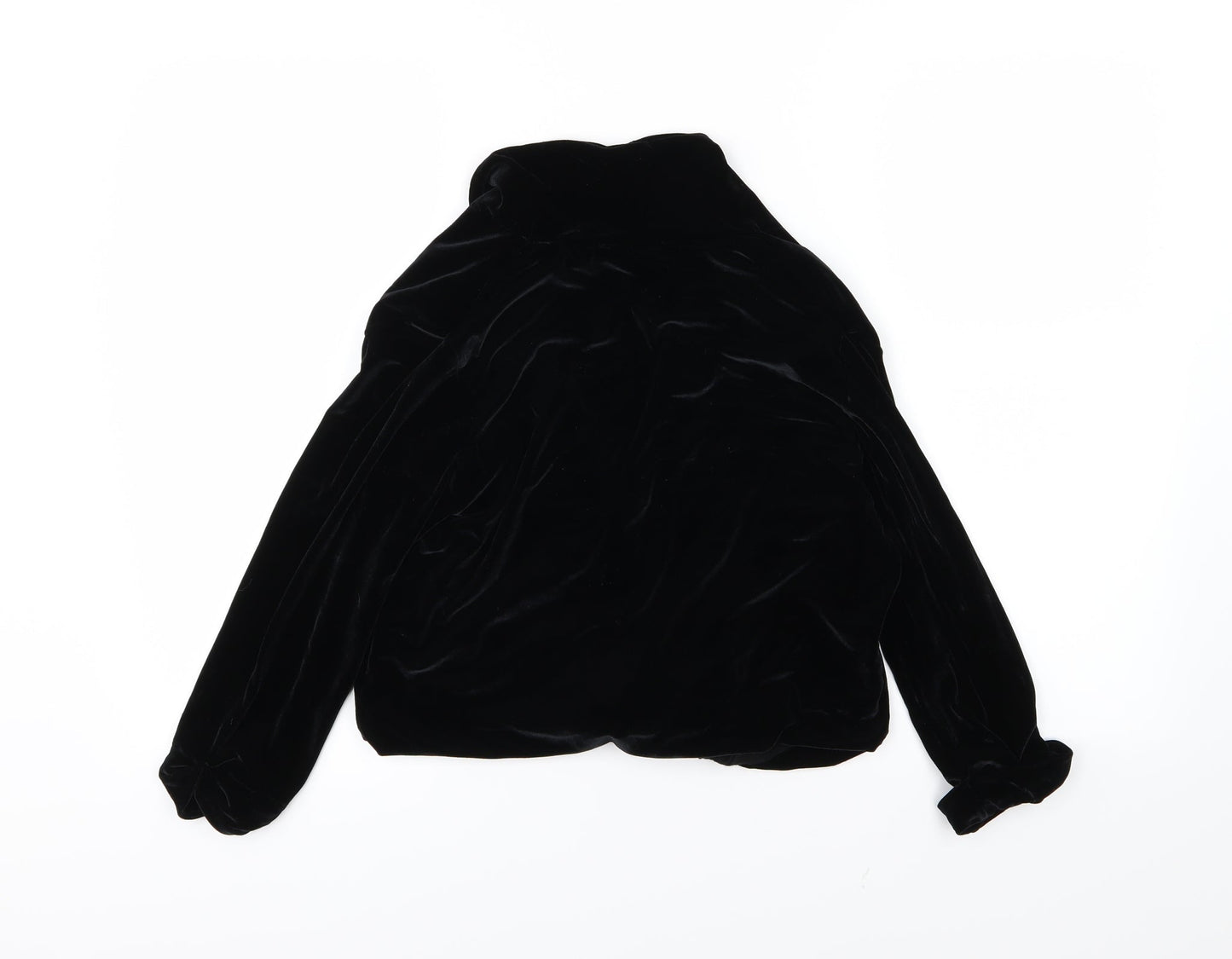 Marks and Spencer Womens Black  Velour Jacket Blazer Size 10
