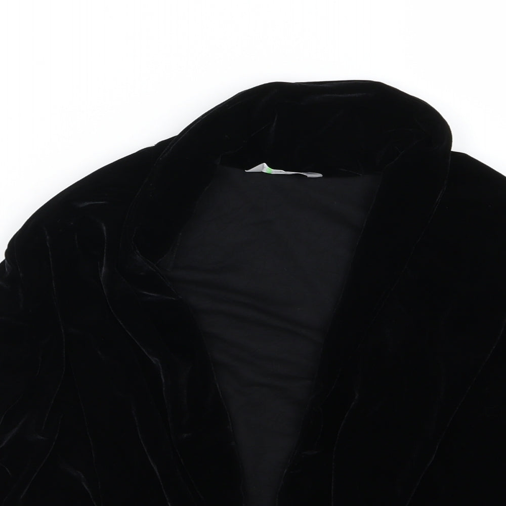 Marks and Spencer Womens Black  Velour Jacket Blazer Size 10