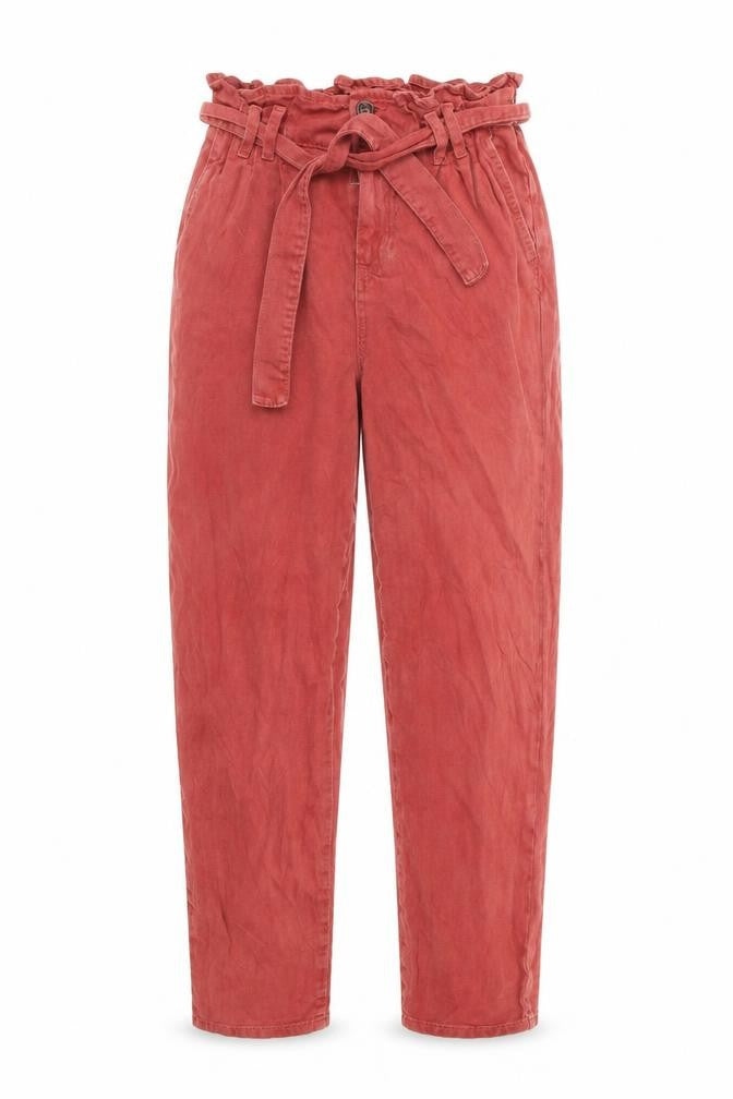 Denim & Co. Womens Red  Denim Mom Jeans Size 6 L28 in