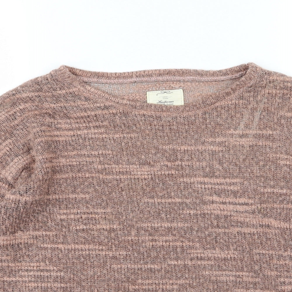 New Look Womens Pink  Knit Pullover Jumper Size 8