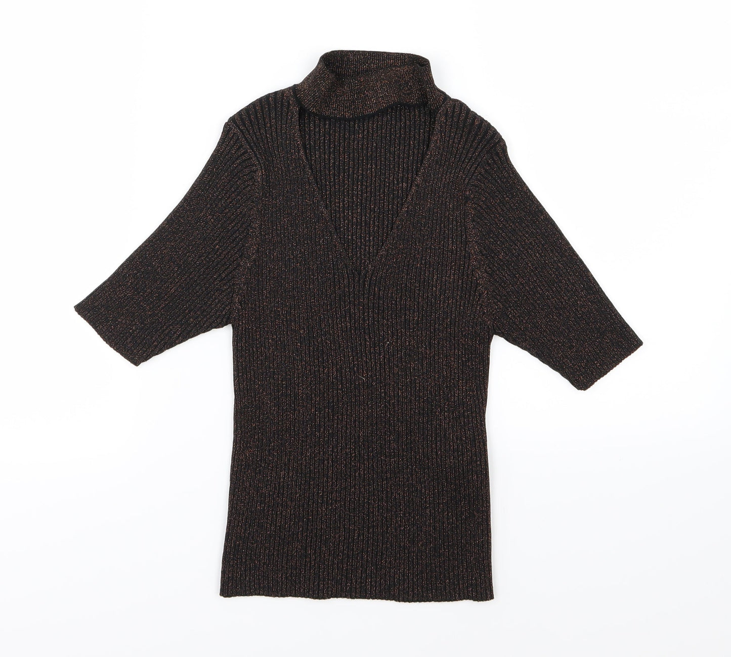 New Look Womens Brown  Knit Pullover Jumper Size 10