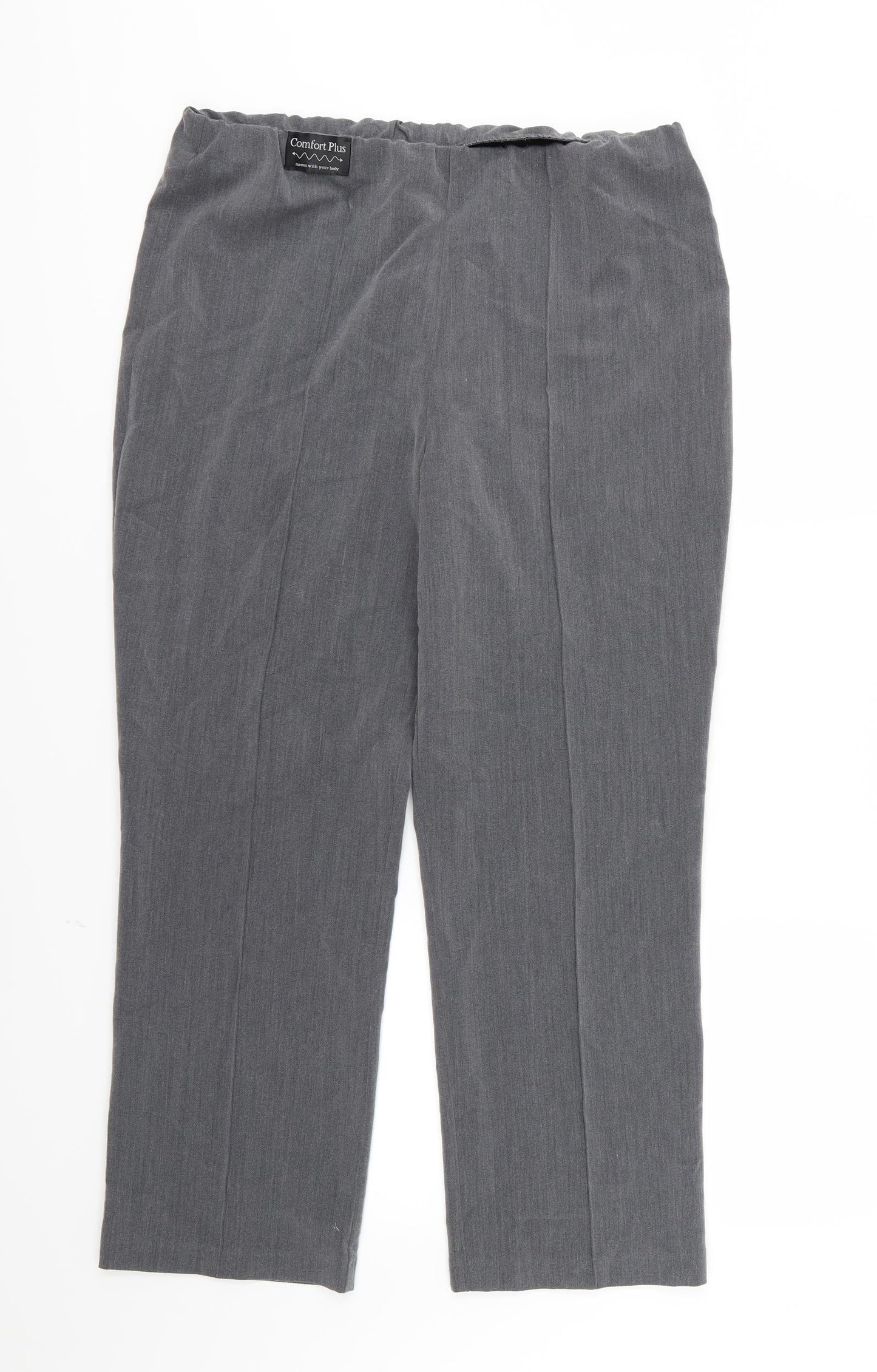 Vida Vi Womens Grey  Rayon Trousers  Size 14 L28 in