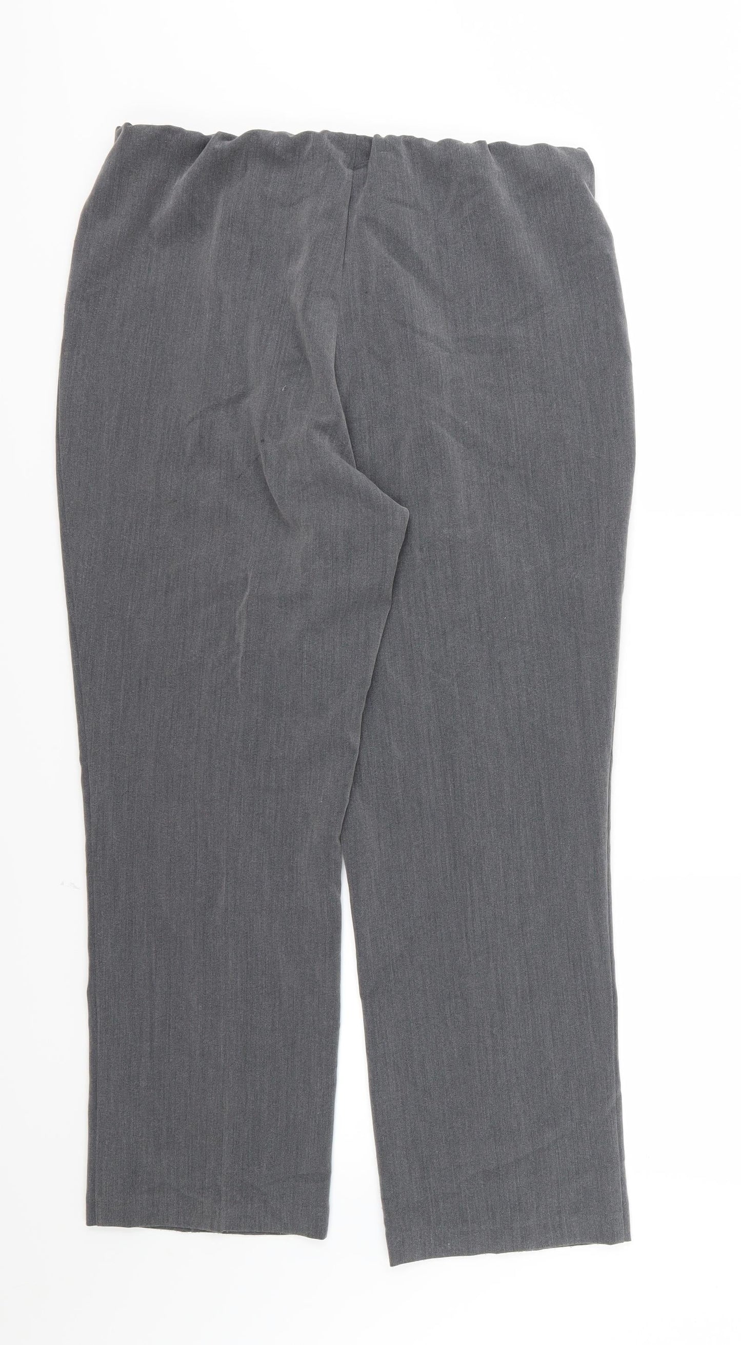 Vida Vi Womens Grey  Rayon Trousers  Size 14 L28 in