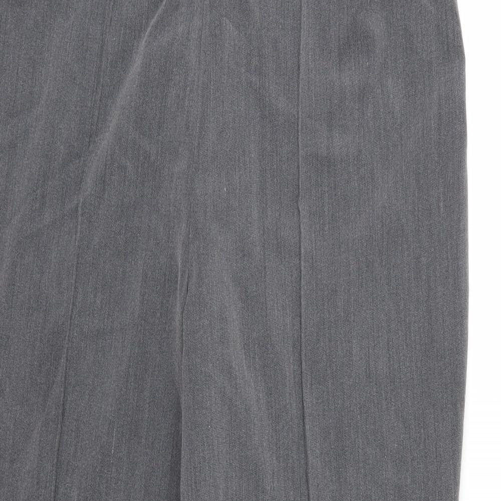 Vida Vi Womens Grey  Rayon Trousers  Size 14 L28 in