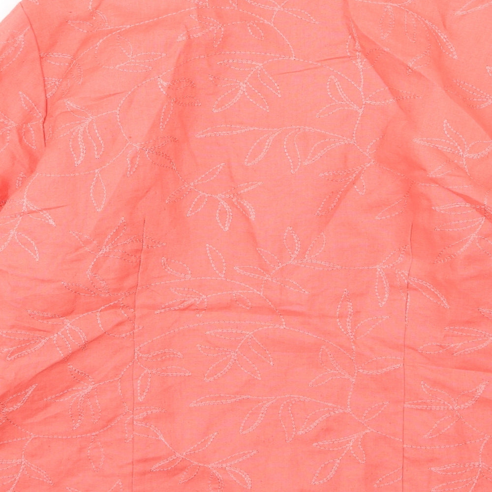 Anne Carson Womens Pink Floral  Jacket  Size L