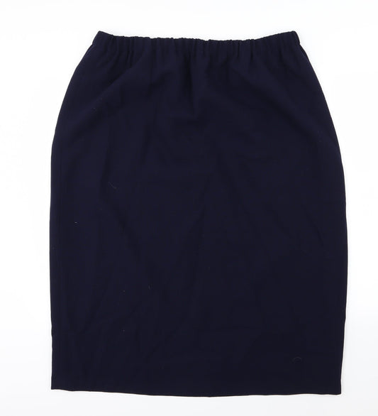 Preworn Womens Blue  Rayon Straight & Pencil Skirt Size 40 in