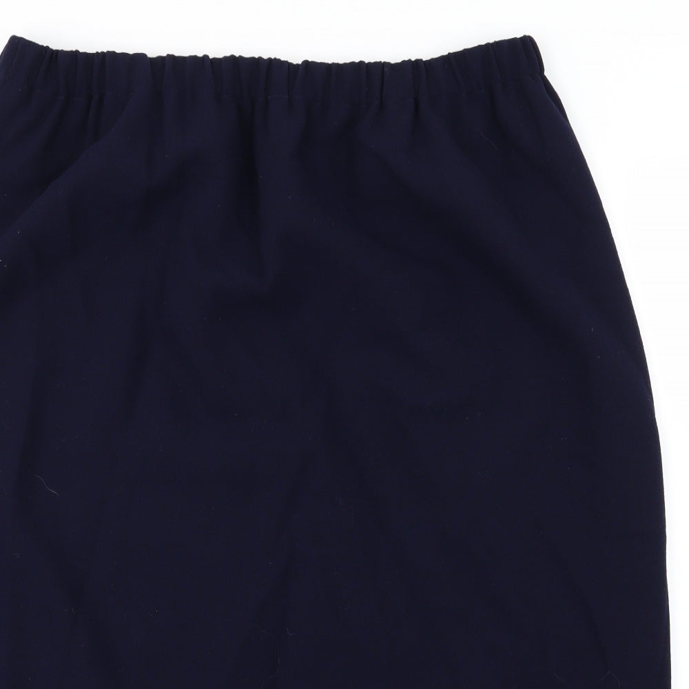 Preworn Womens Blue  Rayon Straight & Pencil Skirt Size 40 in