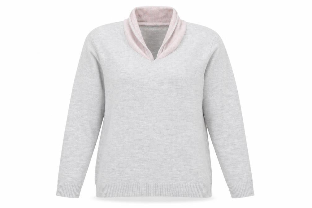 Mia Moda Womens Grey   Pullover Jumper Size M
