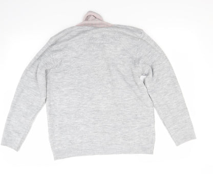 Back view of Mia Moda women’s grey jumper, size M