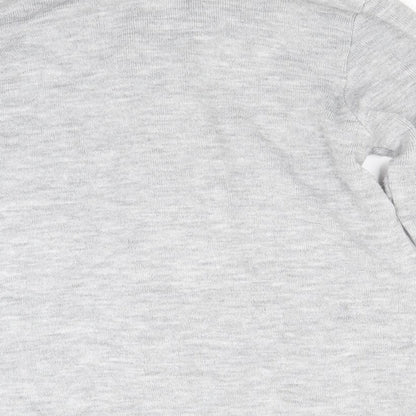 Brand and care label for Mia Moda women’s grey jumper, size M