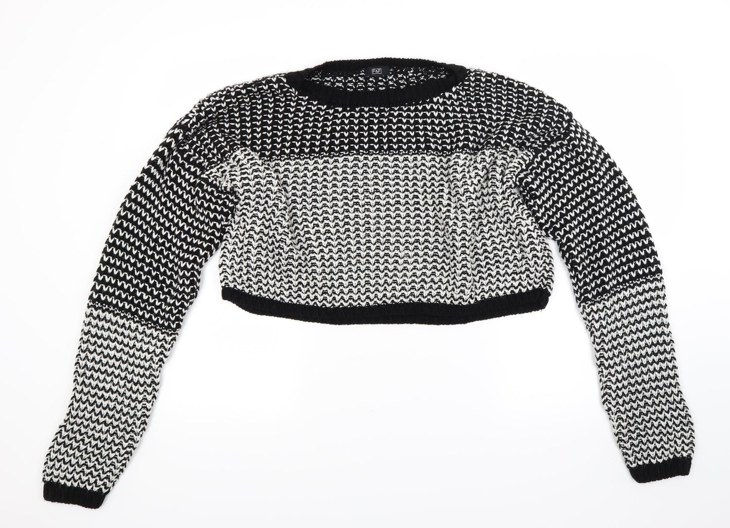 F&F Womens Grey  Knit Pullover Jumper Size 14