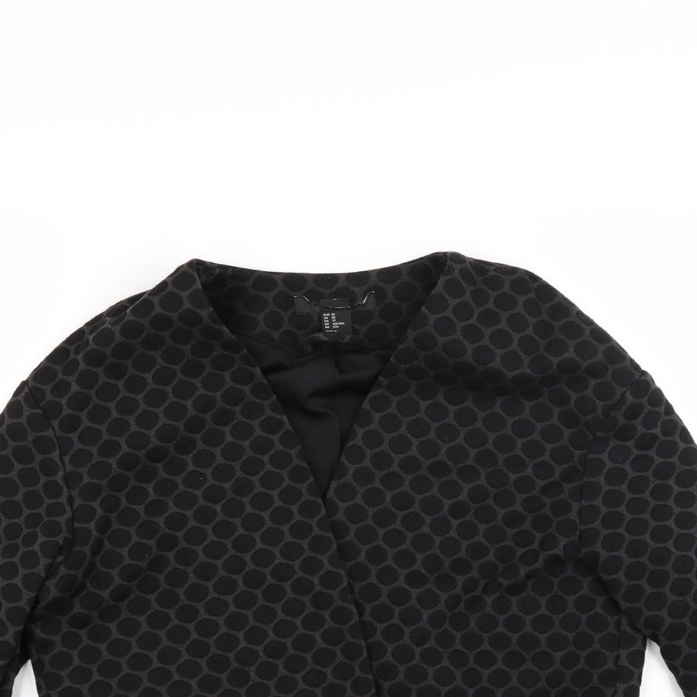 Preworn Womens Grey Polka Dot  Jacket Coat Size XS