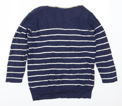 Back view of Fransa women’s blue striped jumper, size S
