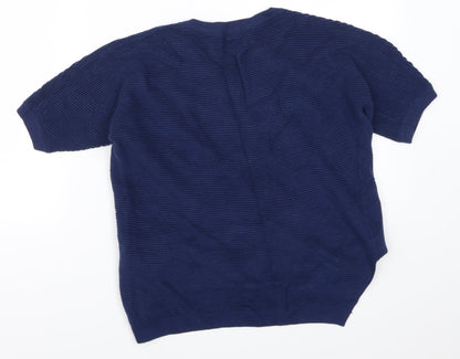 Back view of Tu women’s blue jumper, size UK 12