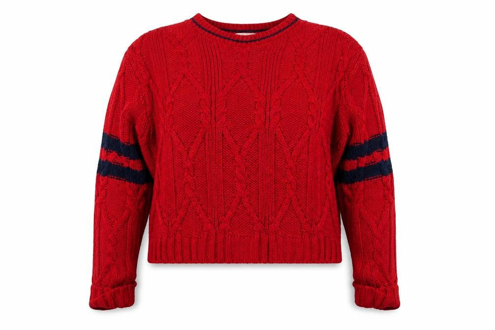 Cooperative Womens Red Striped  Pullover Jumper Size S