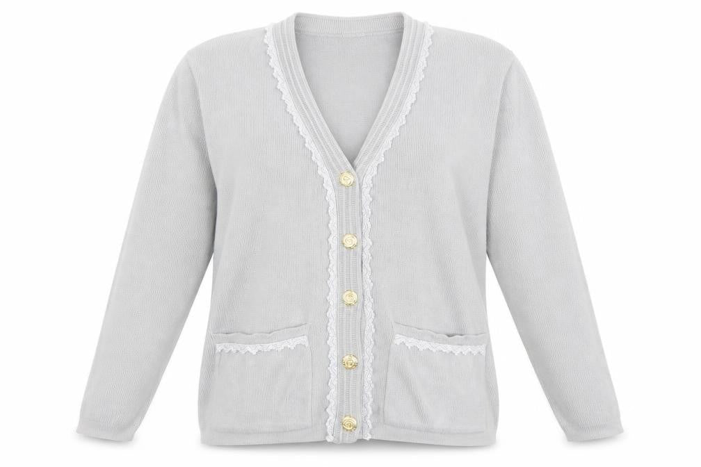 Preito Calleti Womens Grey   Cardigan Jumper Size S