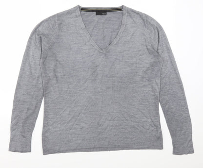 Front view of Next women’s grey jumper, size UK 16