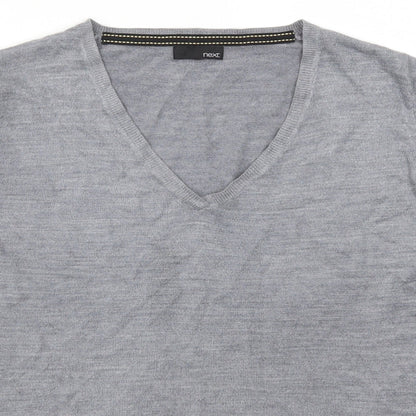 Close-up detail of Next women’s grey jumper, size UK 16