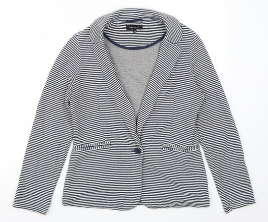 New Look Womens Blue Striped  Jacket  Size 12