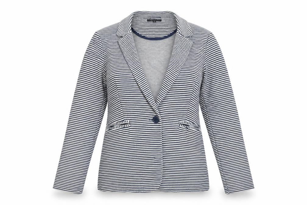 New Look Womens Blue Striped  Jacket  Size 12