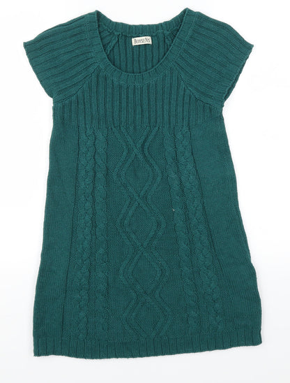 Additional front view of Boysens women’s green jumper, size UK 6