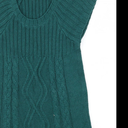Close-up detail of Boysens women’s green jumper, size UK 6