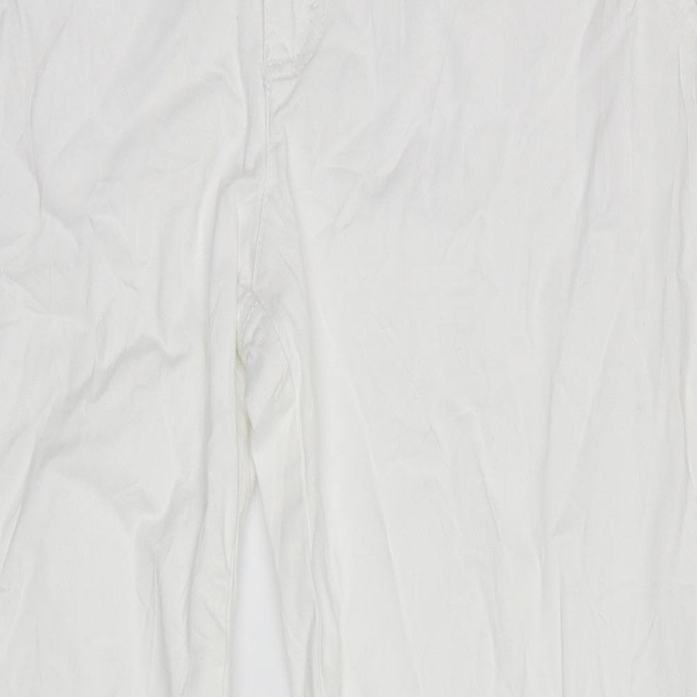Benneton Women's White Cotton Denim Jeans Size 35 in