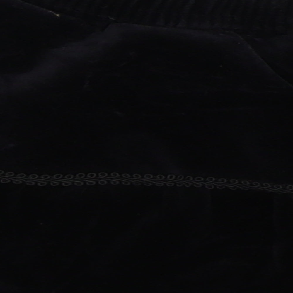 St Michael Girls Black  Corduroy Flare Skirt Size 2 Years