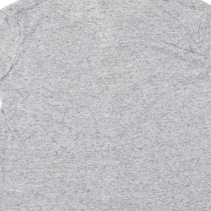 Brand and care label for Papaya women’s grey basic t-shirt, size UK 12