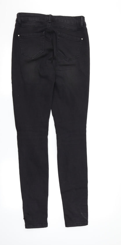 Back view of Tu women’s black skinny jeans, size UK 8