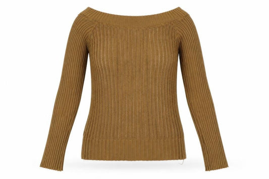 Front view of H&M women’s brown jumper, size M