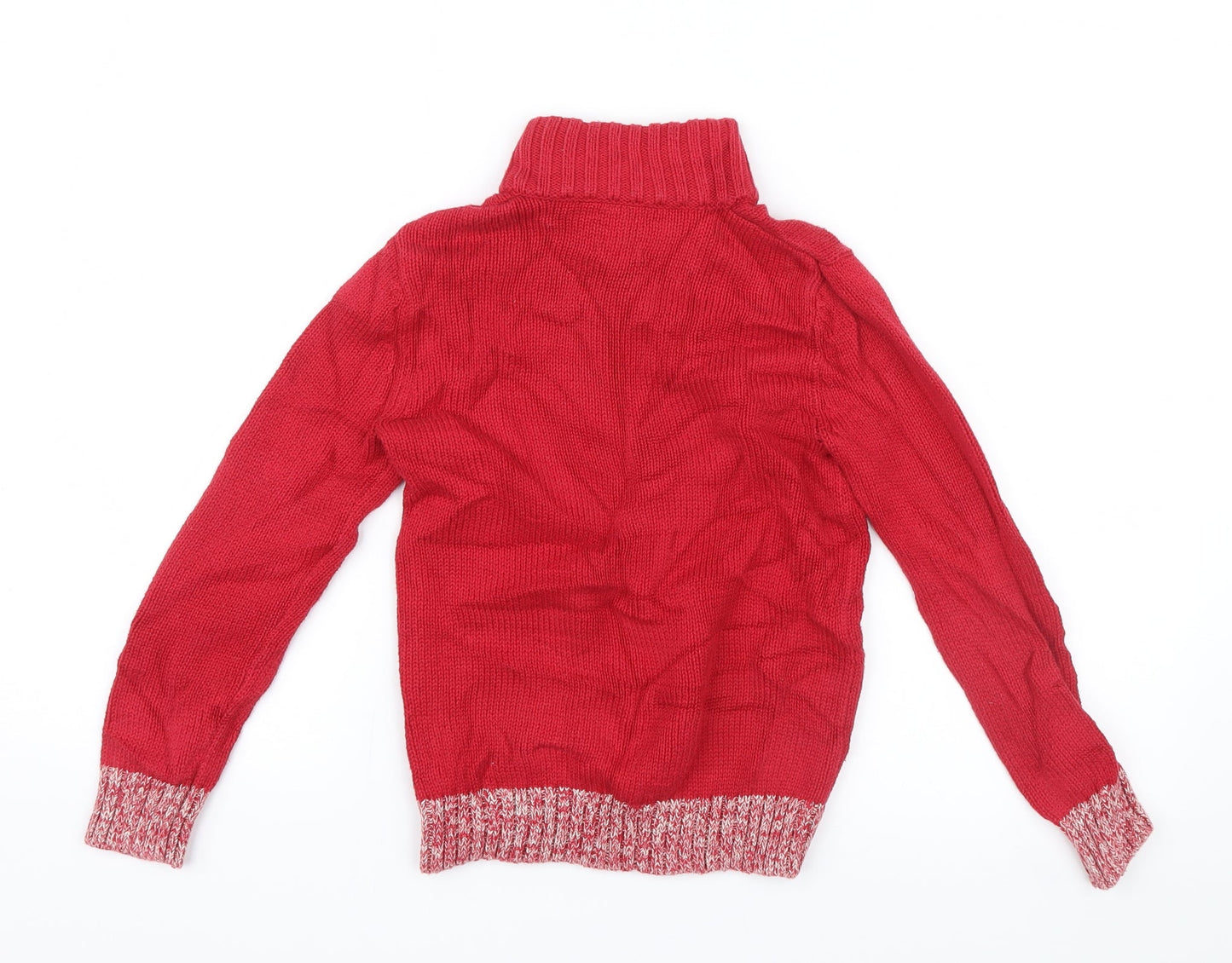 Lands' End Boys Red  Knit Pullover Jumper Size L