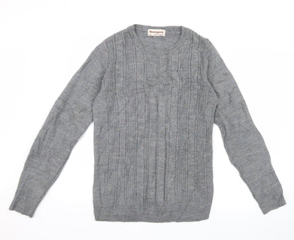 Additional front view of Hemingway men’s grey knit jumper, size M