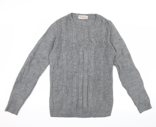 Hemingway Mens Grey  Knit Pullover Jumper Size M