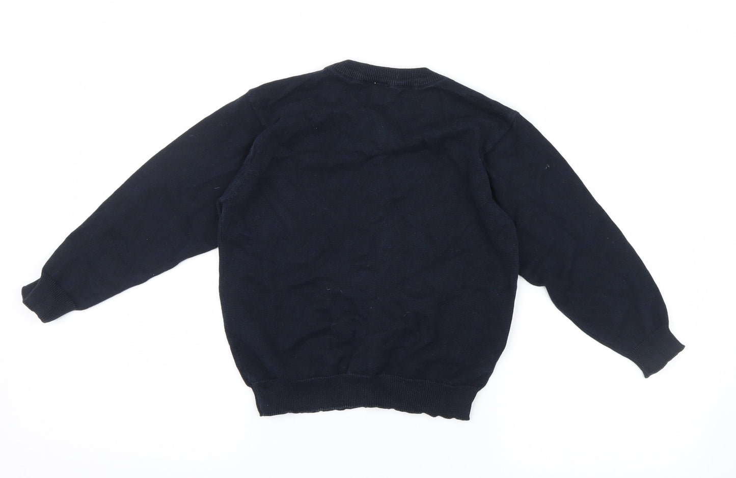 Tu  Boys Blue  Knit Pullover Jumper Size 6 Years  - School