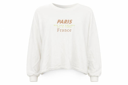 Front view of Boohoo women’s white knit jumper, size XL, - cropped