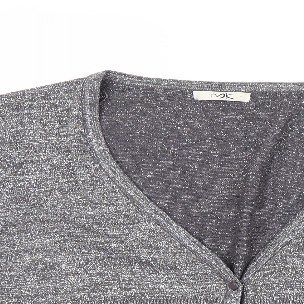 MK Womens Silver   Cardigan Jumper Size 14