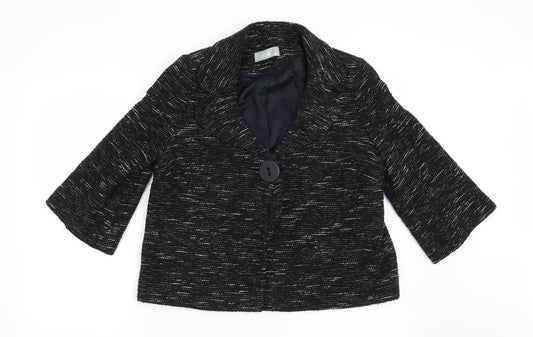 Wallis Womens Black Striped  Jacket  Size 12