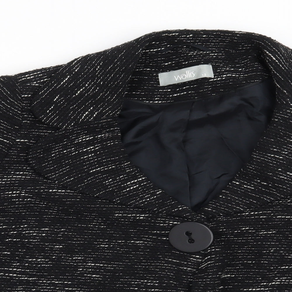 Wallis Womens Black Striped  Jacket  Size 12