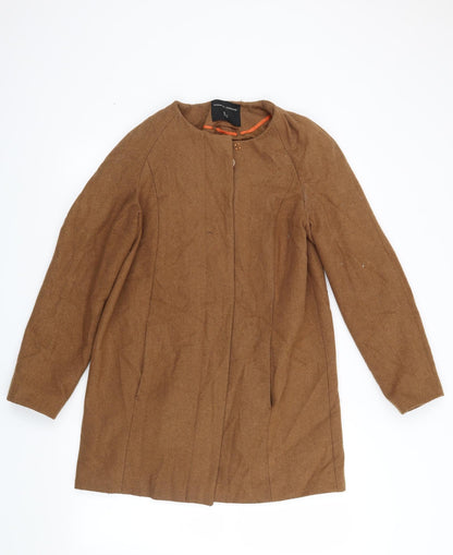 Additional front view of Dorothy Perkins women’s brown jacket, size UK 10