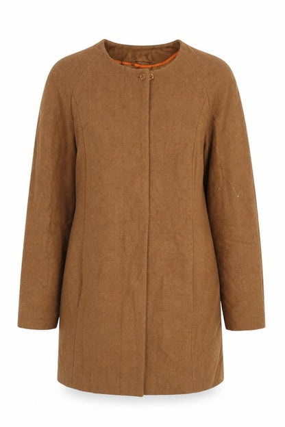 Front view of Dorothy Perkins women’s brown jacket, size UK 10