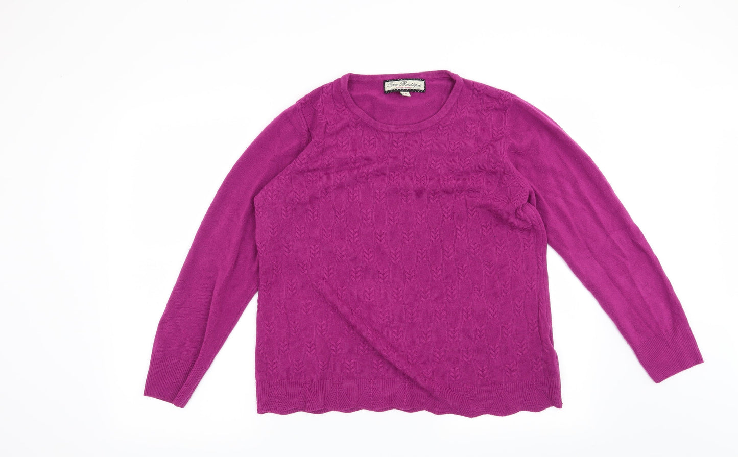 Paco Boutique  Womens Pink   Pullover Jumper Size 14