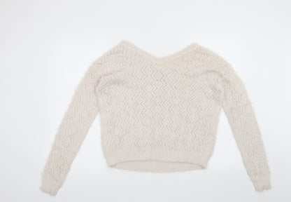 Back view of Lady blush women’s beige jumper, size M
