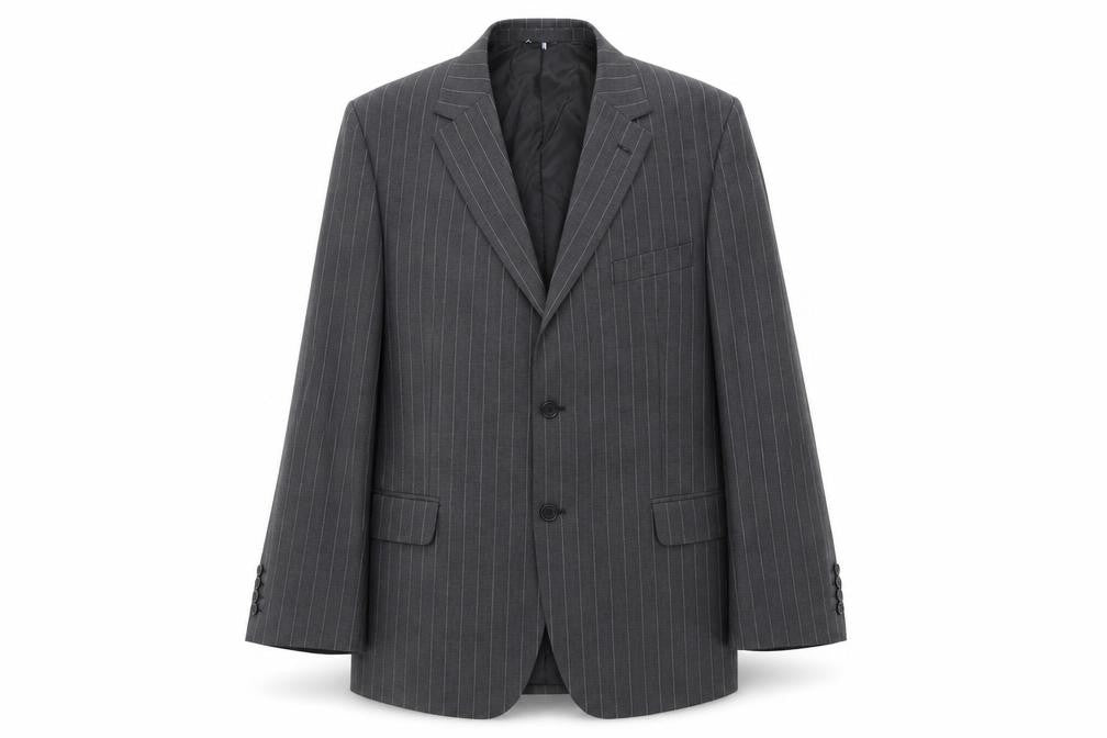 Marks & Spencer Mens Grey Striped  Jacket Suit Jacket Size 44