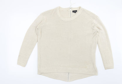 Additional front view of Topshop women’s beige jumper, size UK 10