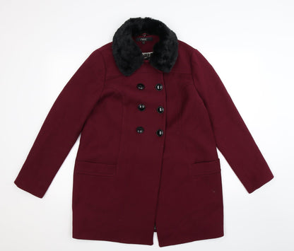 Additional front view of Next women’s brown jacket coat, size UK 12