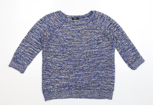 F&F Womens Blue  Knit Pullover Jumper Size 12