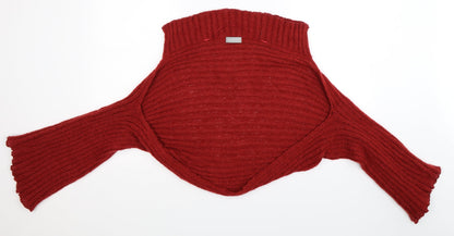 Additional front view of Per Una women’s brown knit cape jumper, size L