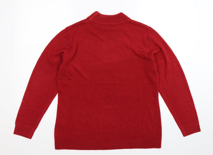 Back view of First Avenue women’s red knit jumper, size L