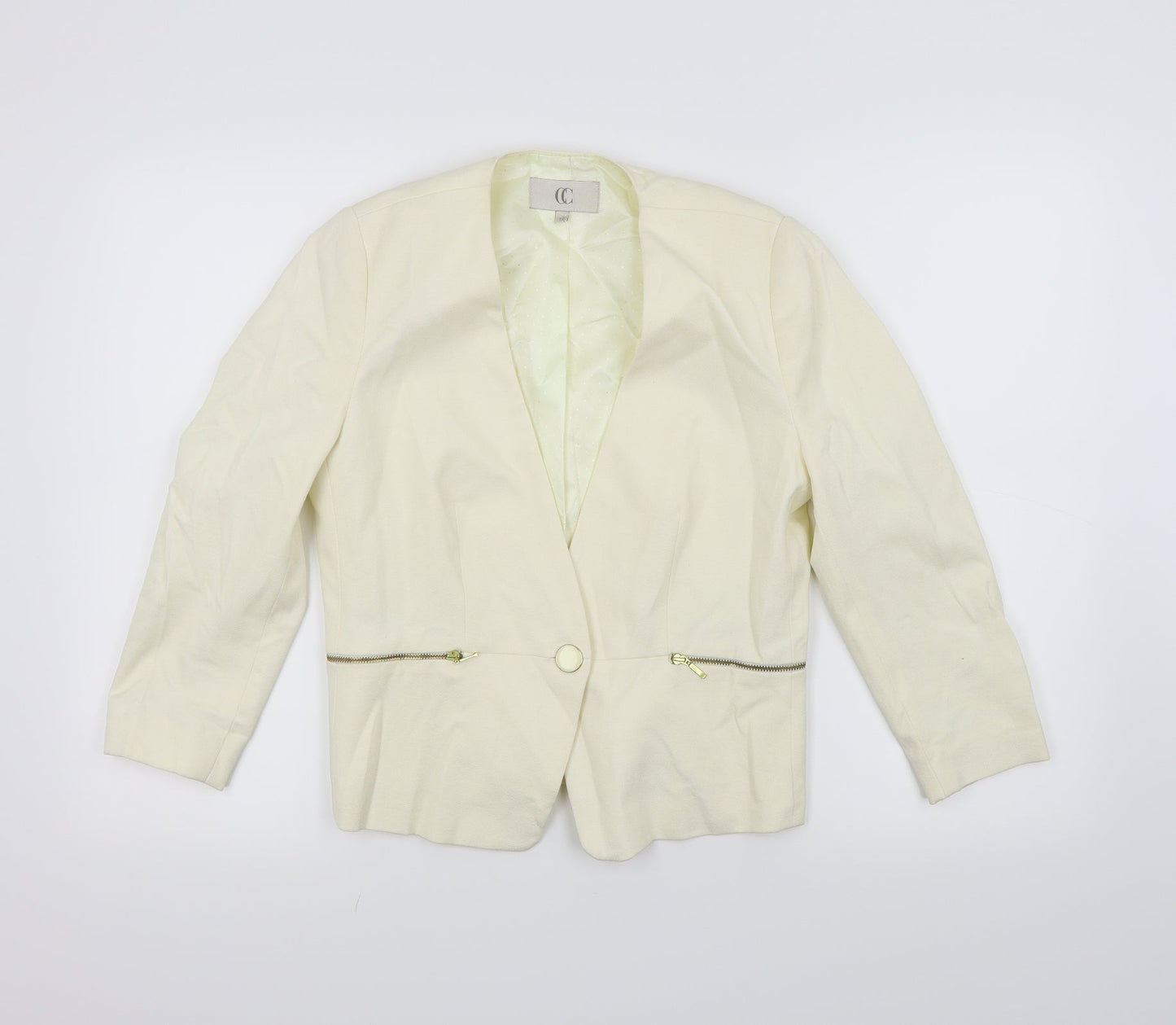 CC Womens White   Jacket Blazer Size 10